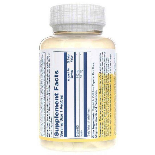 Betaine HCL 650 Mg with Pepsin, SLR